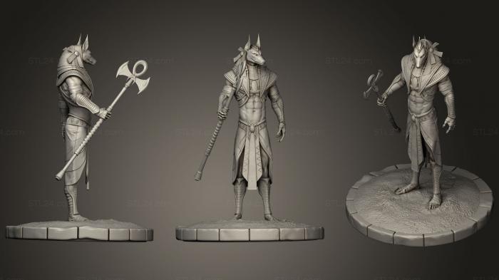 Figurines heroes, monsters and demons (Anubis 01, STKM_0613) 3D models for cnc